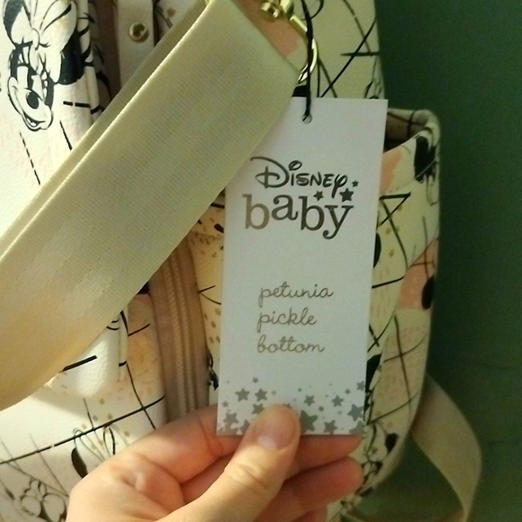 NWT Petunia pickle bottom shimmery Minnie mouse boxy backpack, Disney baby, cute - Picture 3 of 14